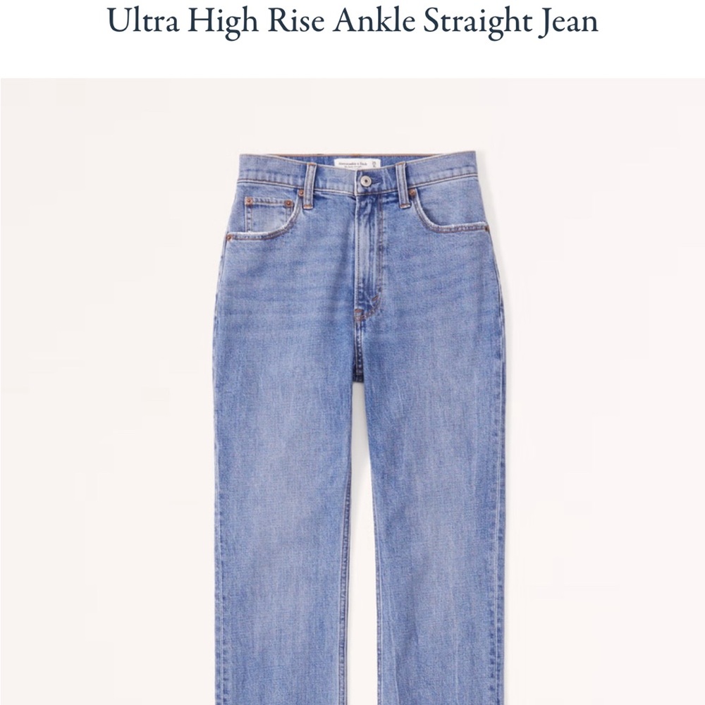 Abercrombie & Fitch Blue Straight Leg Jeans Ultra High Rise